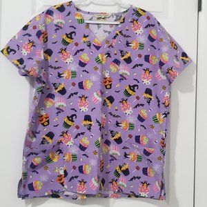 Gabby Brooke Halloween scrub top size XL